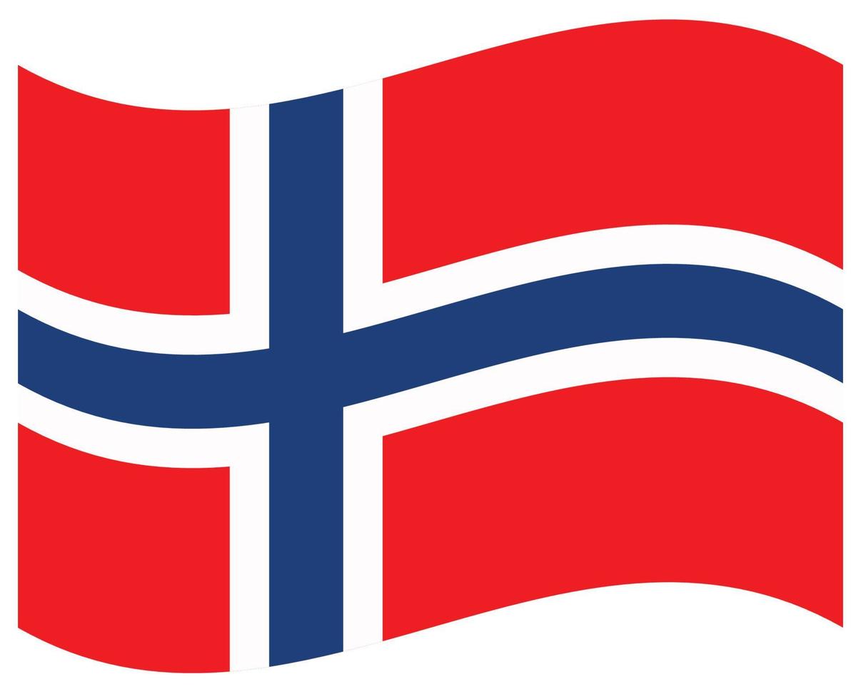 National flag of Norway - Flat color icon. vector