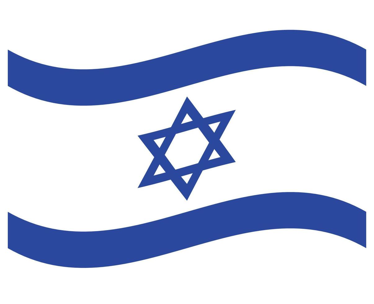 National flag of Israel - Flat color icon. vector