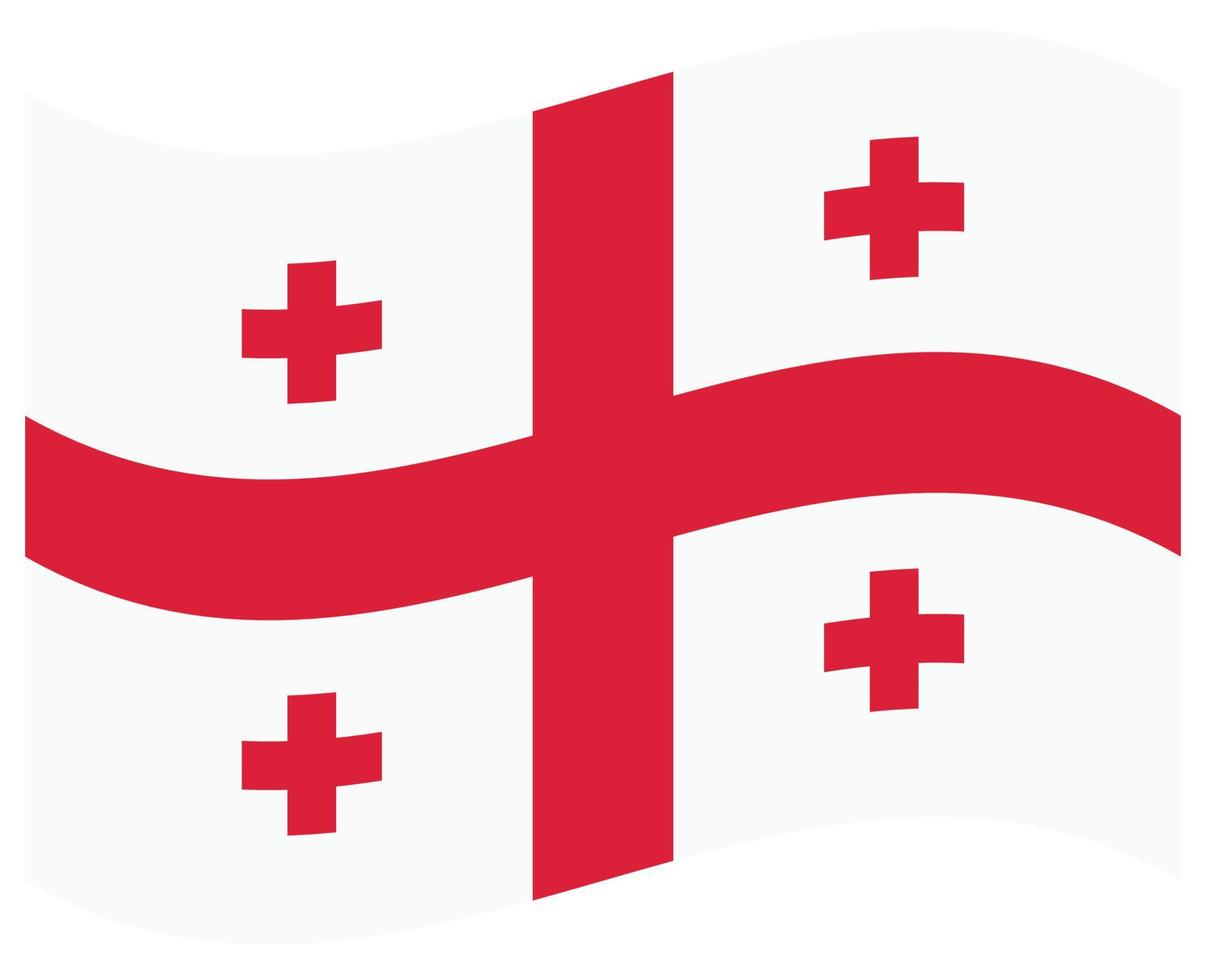 National flag of Georgia - Flat color icon. vector