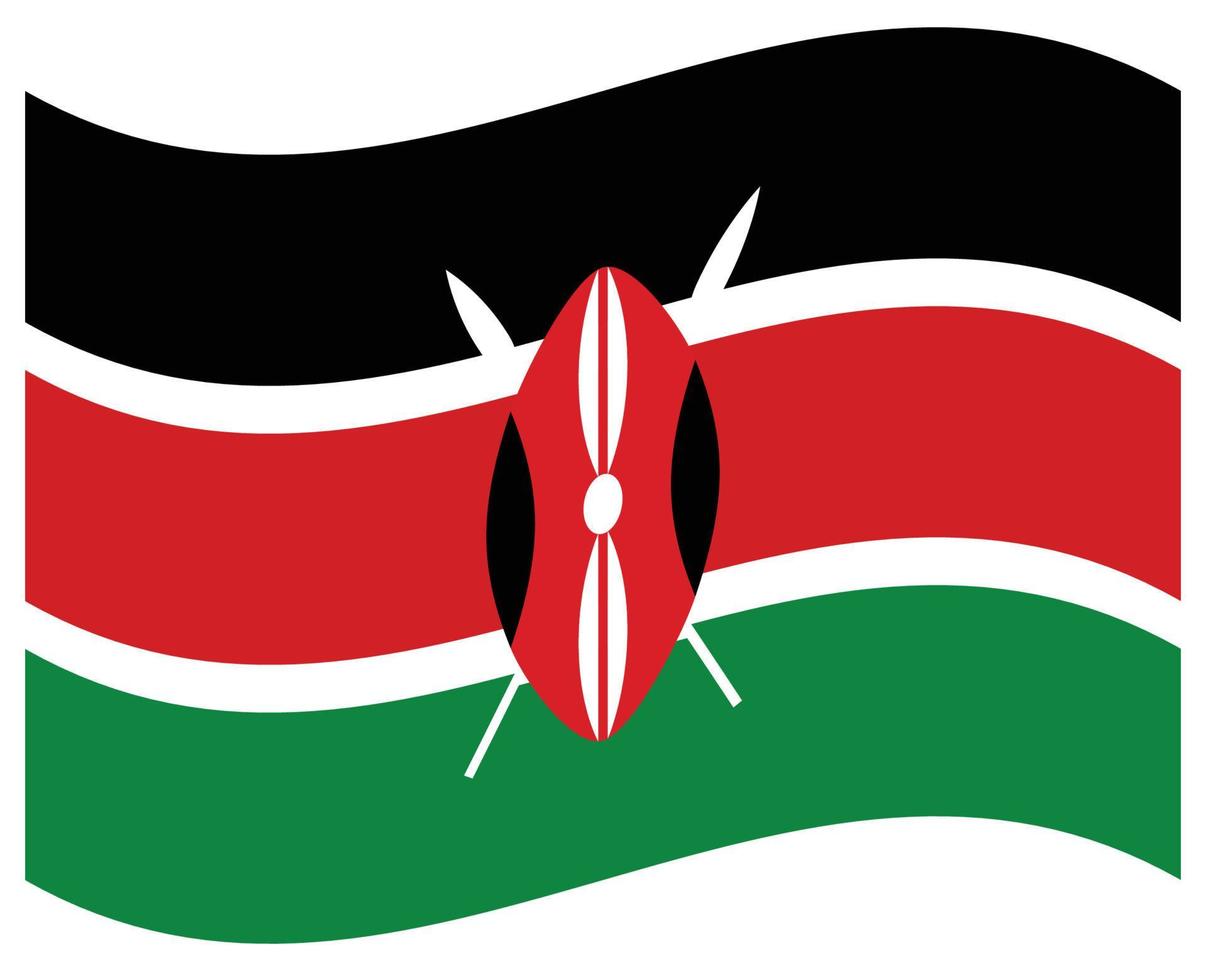 National flag of Kenya - Flat color icon. vector