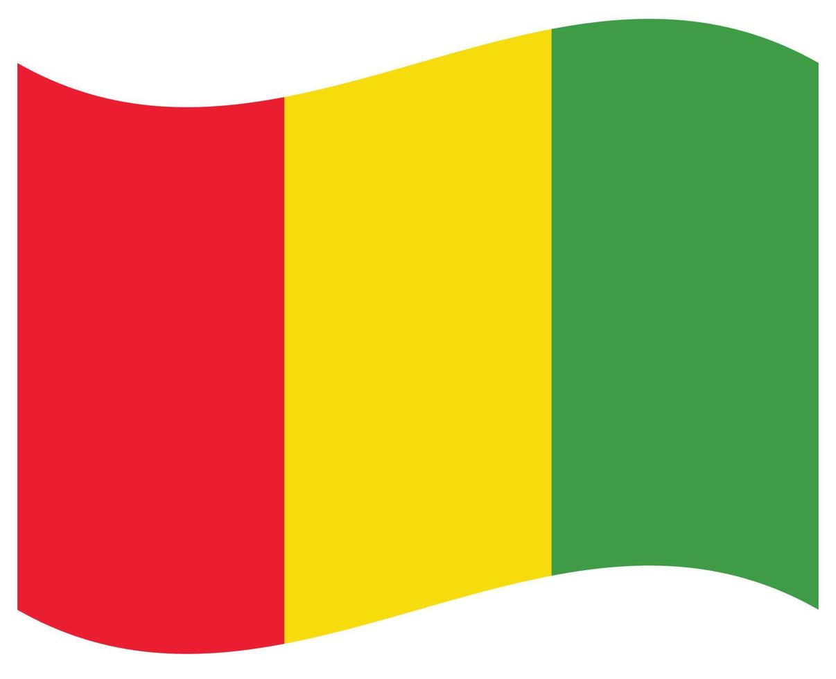 bandera nacional de guinea - icono de color plano. vector