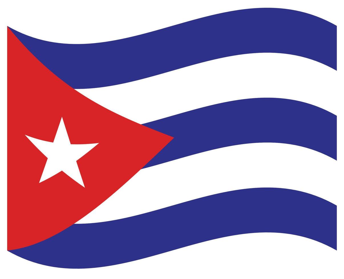 bandera nacional de cuba - icono de color plano. vector