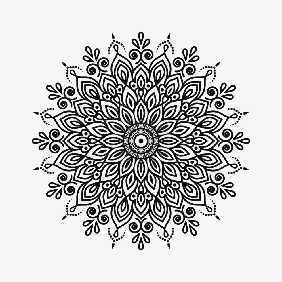Decorative Circular Flower Mandala design on simple background Free Vector