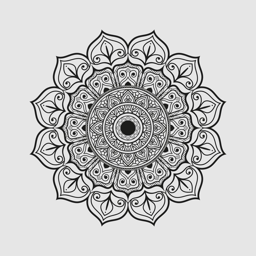 Decorative Circular Flower Mandala design on simple background Free Vector