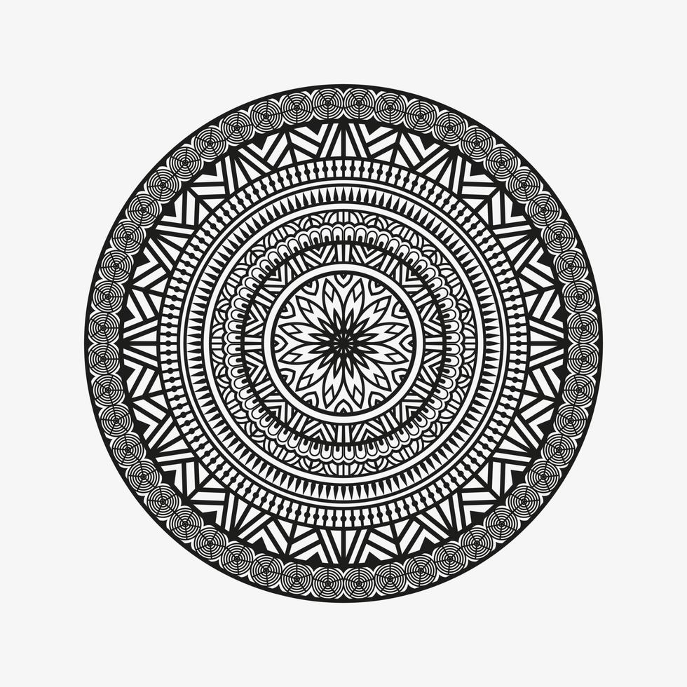 Decorative Circular Flower Mandala design on simple background Free Vector