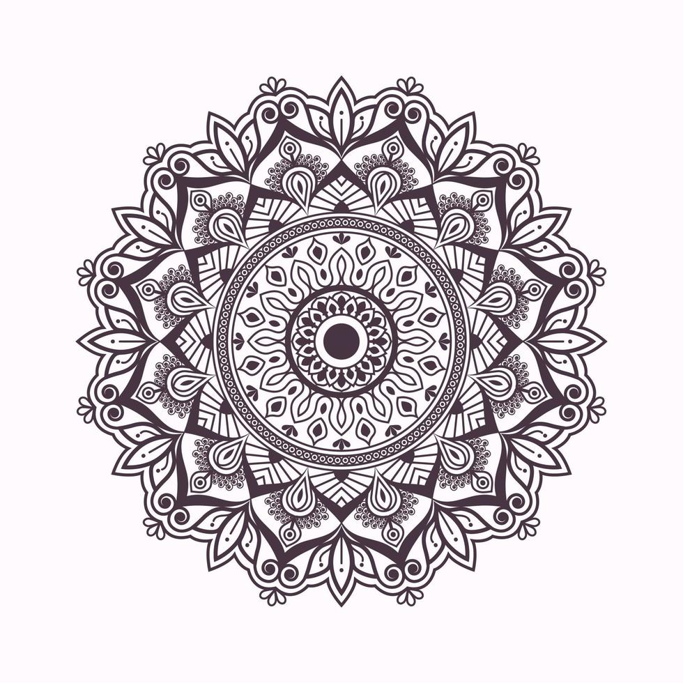Decorative Circular Flower Mandala design on simple background Free Vector