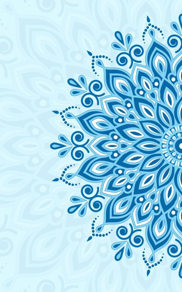 diseño de mandala decorativo floral colorido sobre fondo negro vector