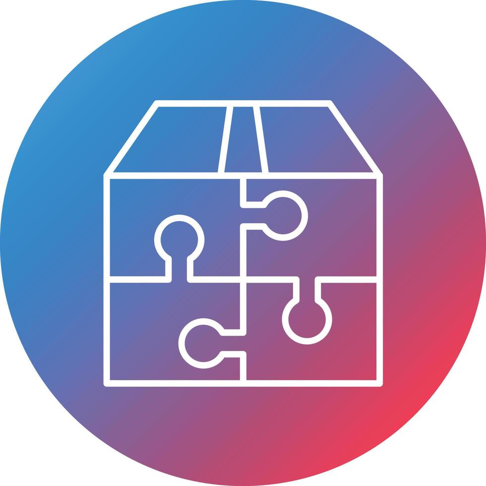 Product Market Fit Line Gradient Circle Background Icon vector