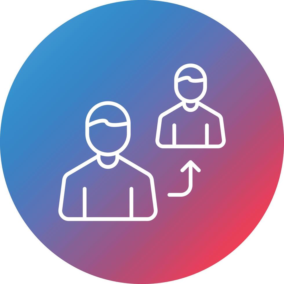 Affiliate Marketer Line Gradient Circle Background Icon vector