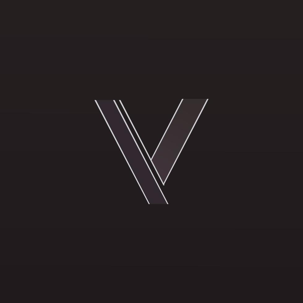 Letter V Minimal Logo Design Template vector