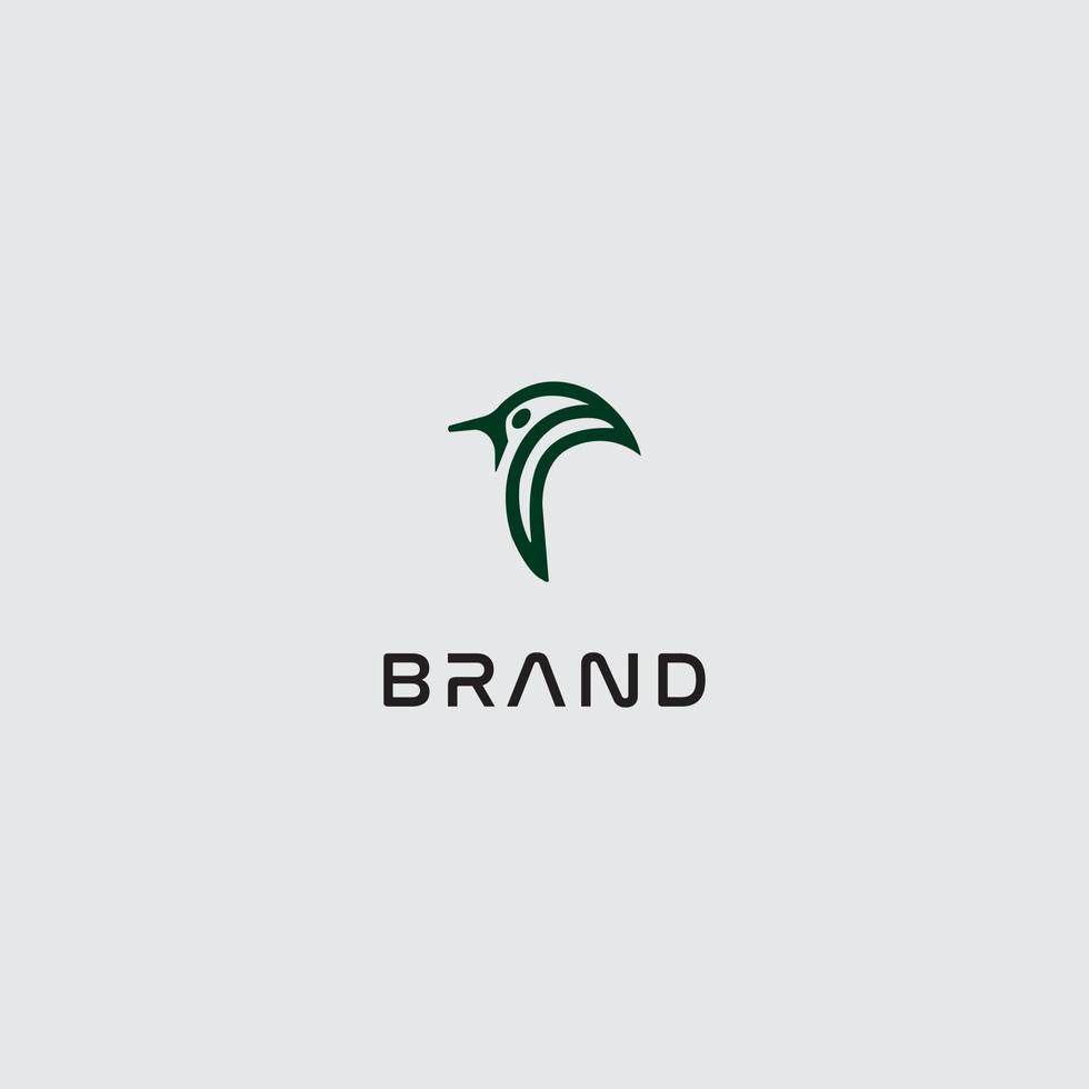 Minimal Bird Logo Design Template vector