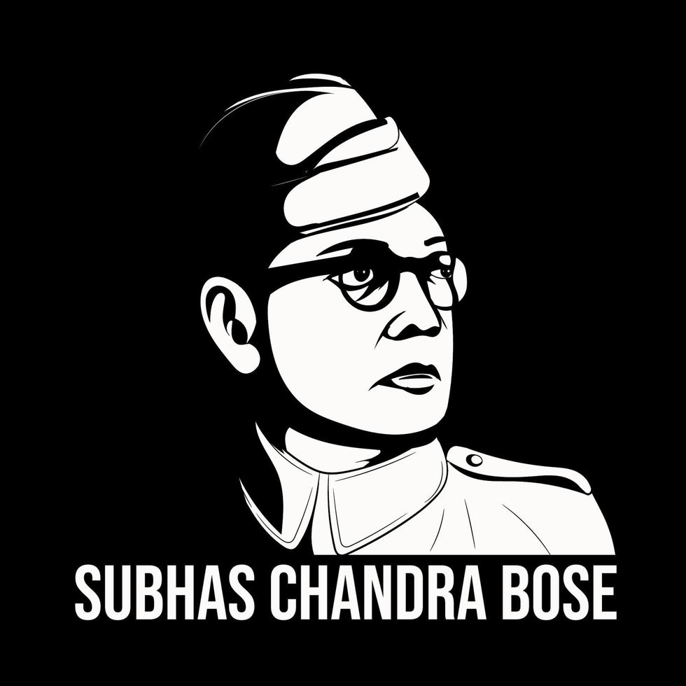 netaji subhas chandra bose jayanti, luchador por la libertad india vector