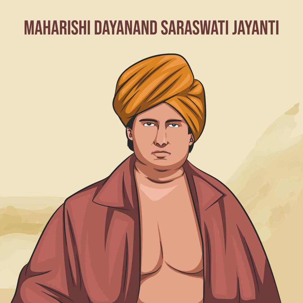 Maharishi Dayanand Saraswati Jayanti vector