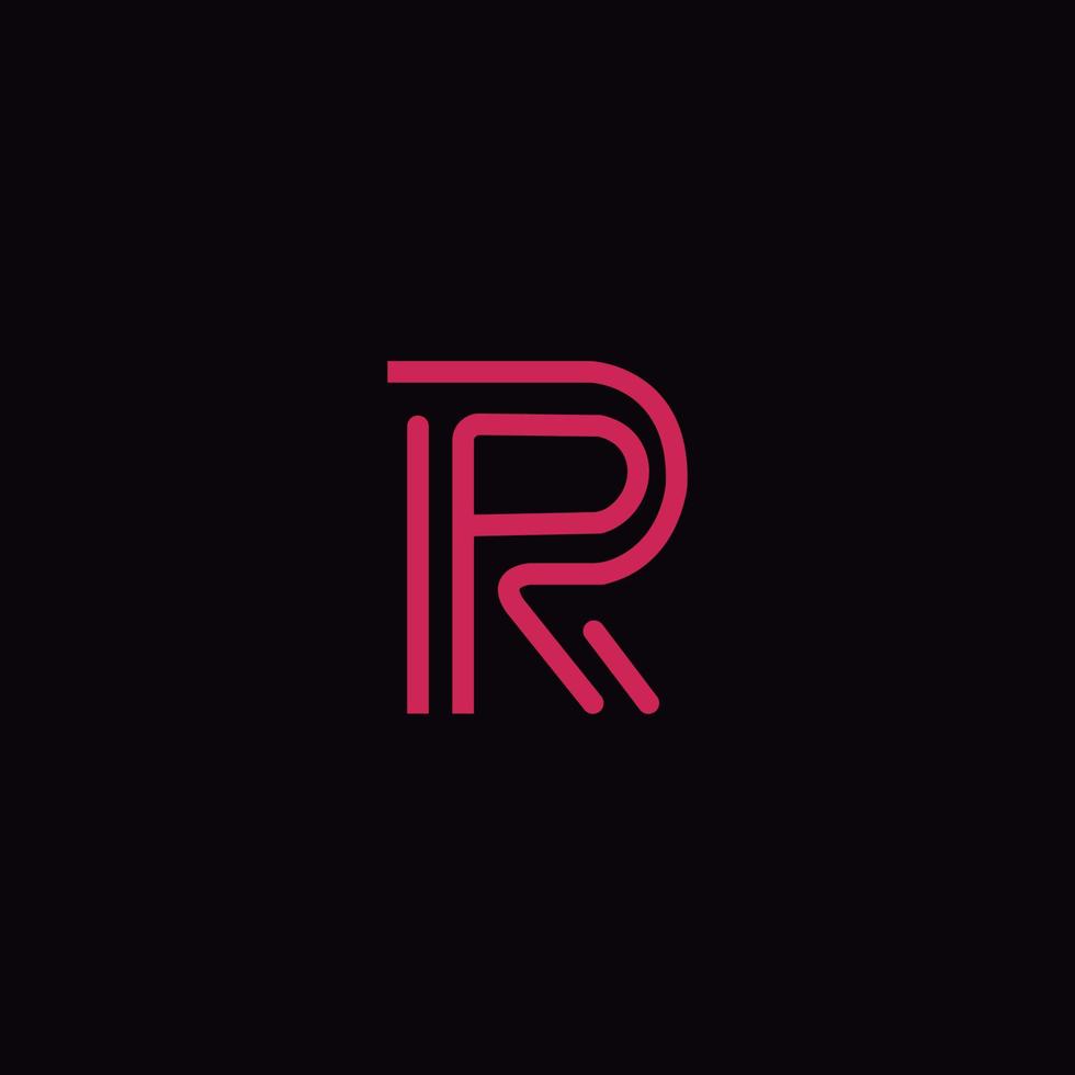 plantilla de diseño de logotipo de letra r vector