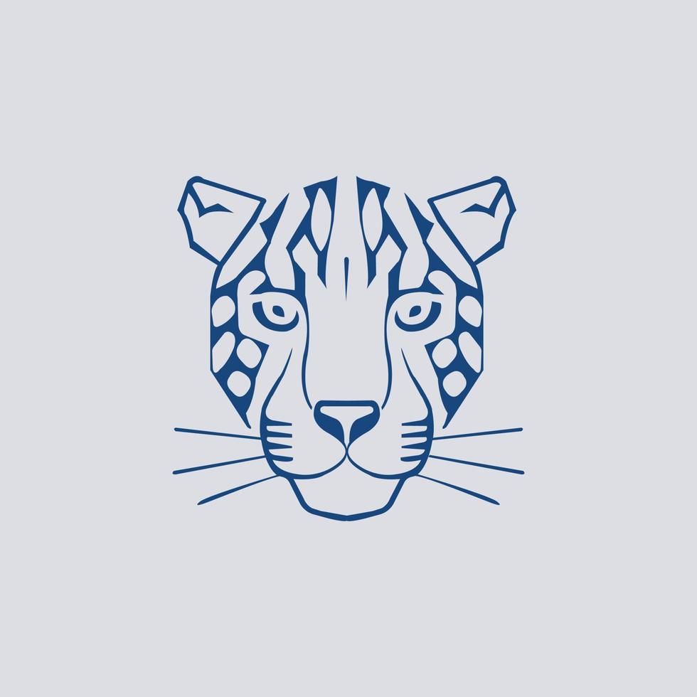 Lion Head Geometric Logo Design Template vector