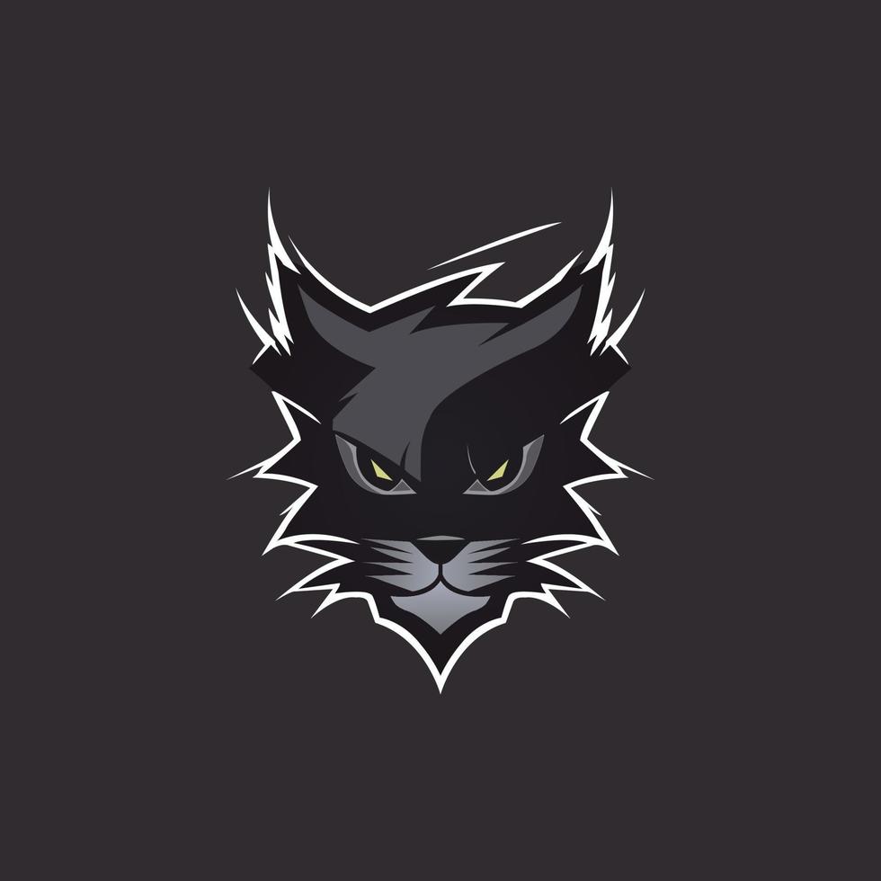 Thunder Cat Logo Design Template vector