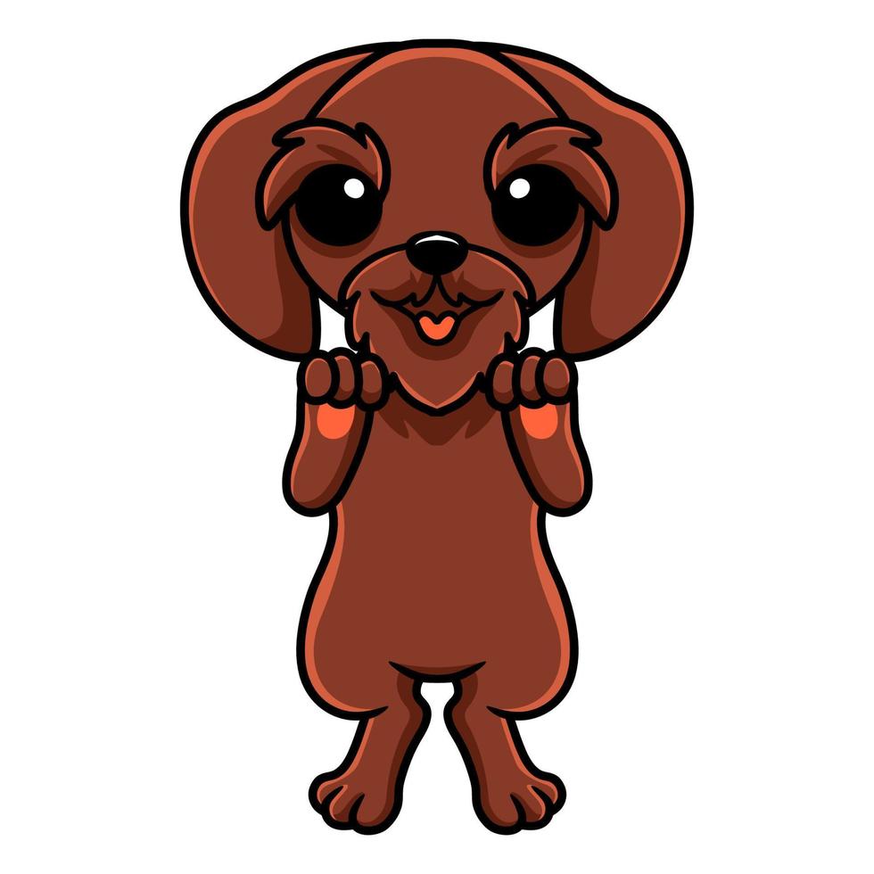 Cute pudelpointer dog cartoon standing vector