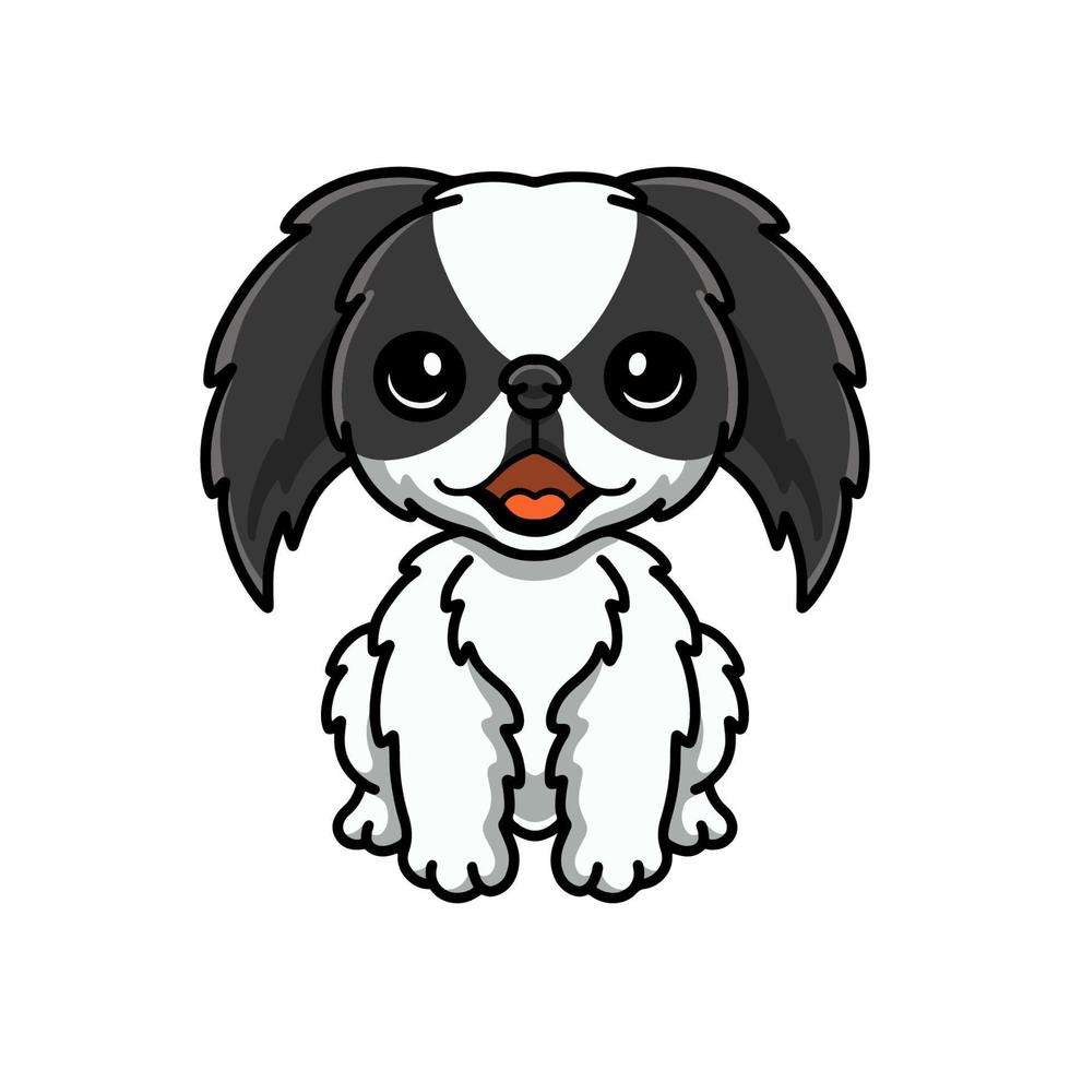 Cute japanese chin dog cartoon vector