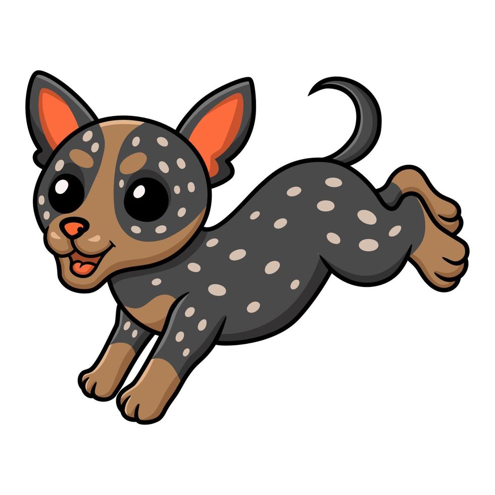 dibujos animados lindo perro de ganado australiano vector