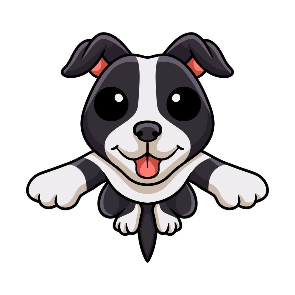 Cute dibujos animados de perro American Staffordshire Terrier vector