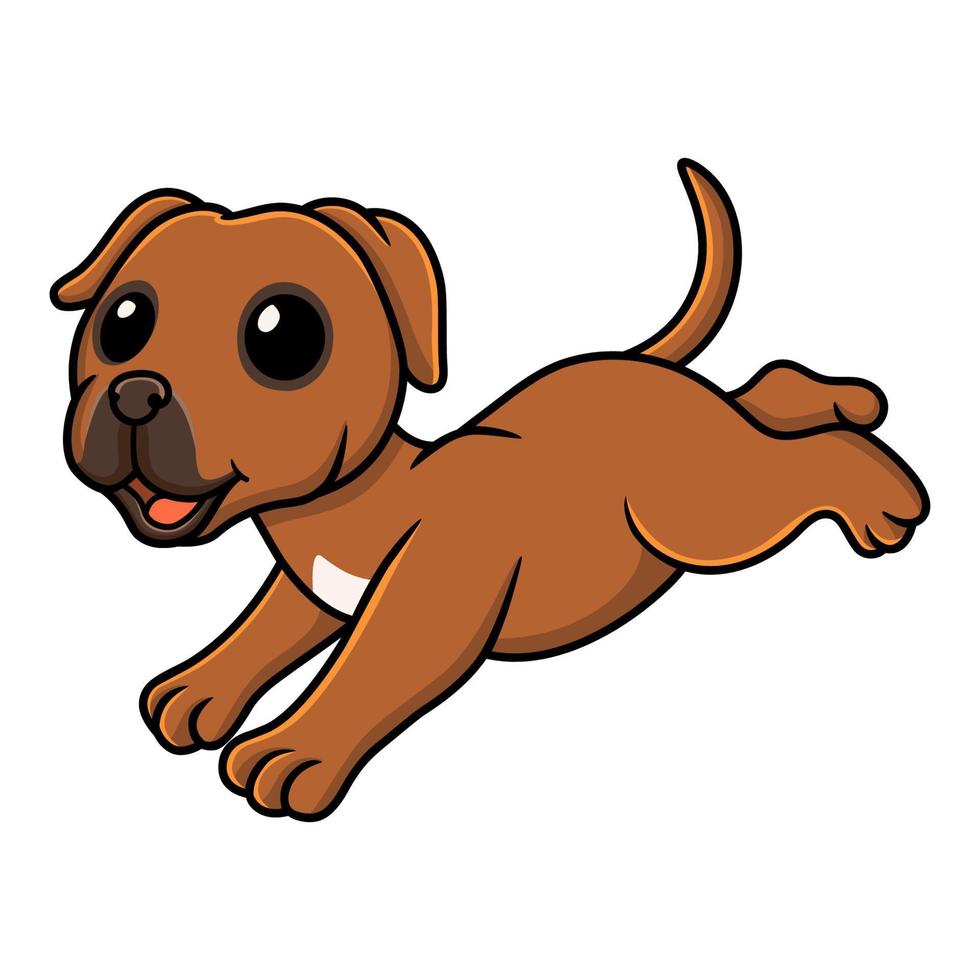 Cute tosa inu cartoon running vector