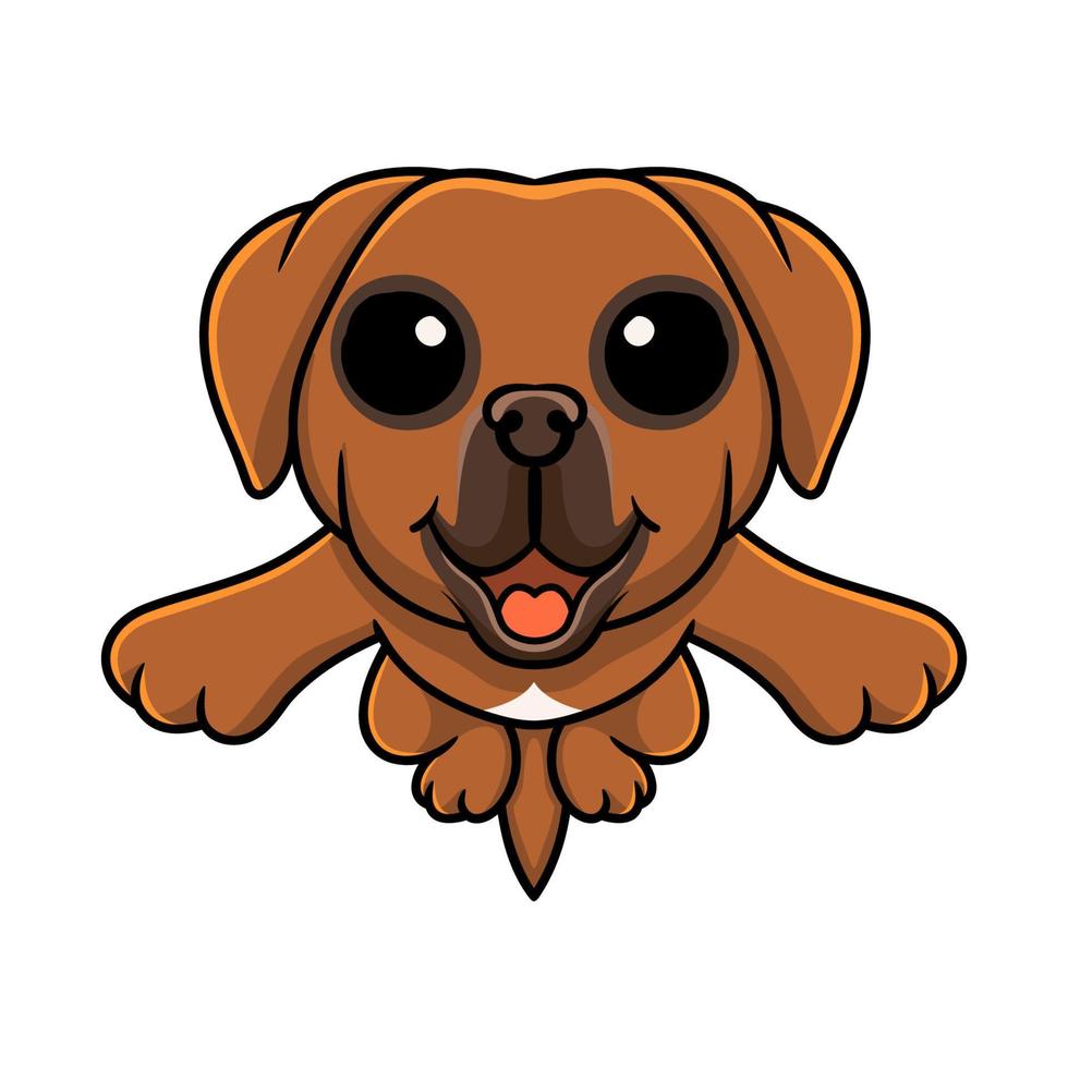 Cute tosa inu cartoon jumping vector