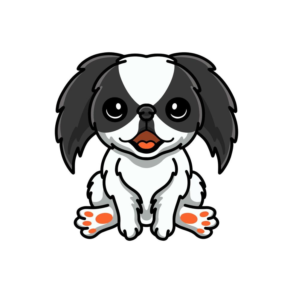 Cute japanese chin dog cartoon vector