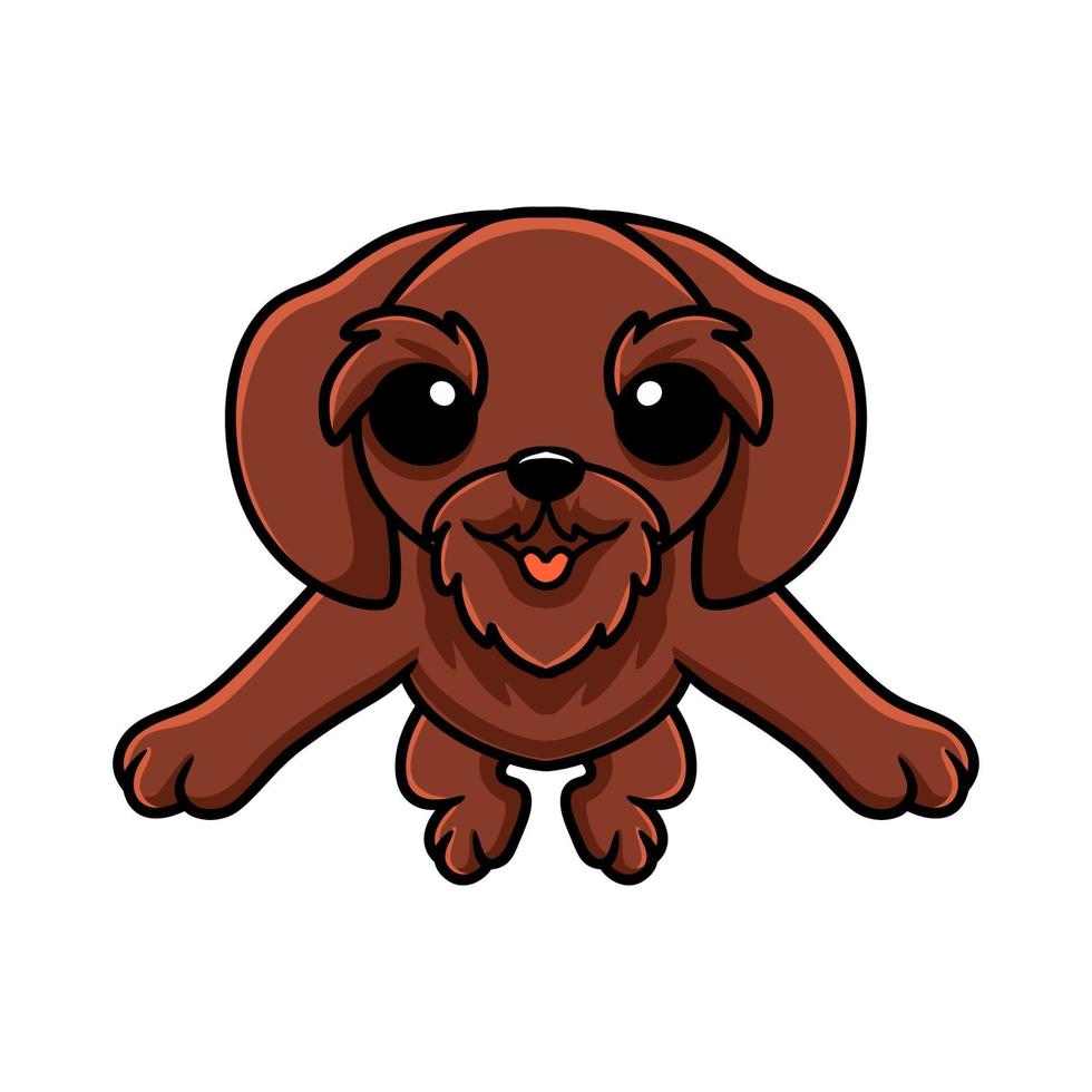 Cute pudelpointer dog cartoon posing vector