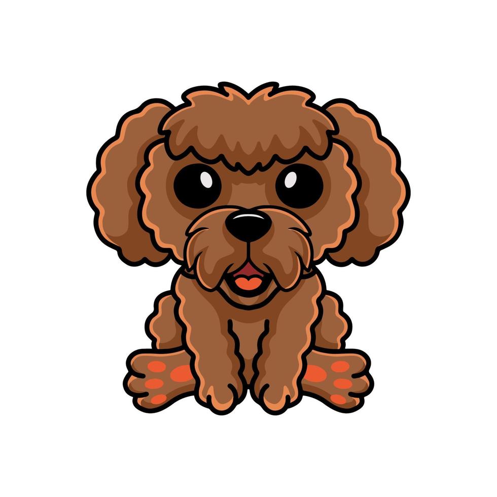 Cute dachshund dog cartoon sitting vector