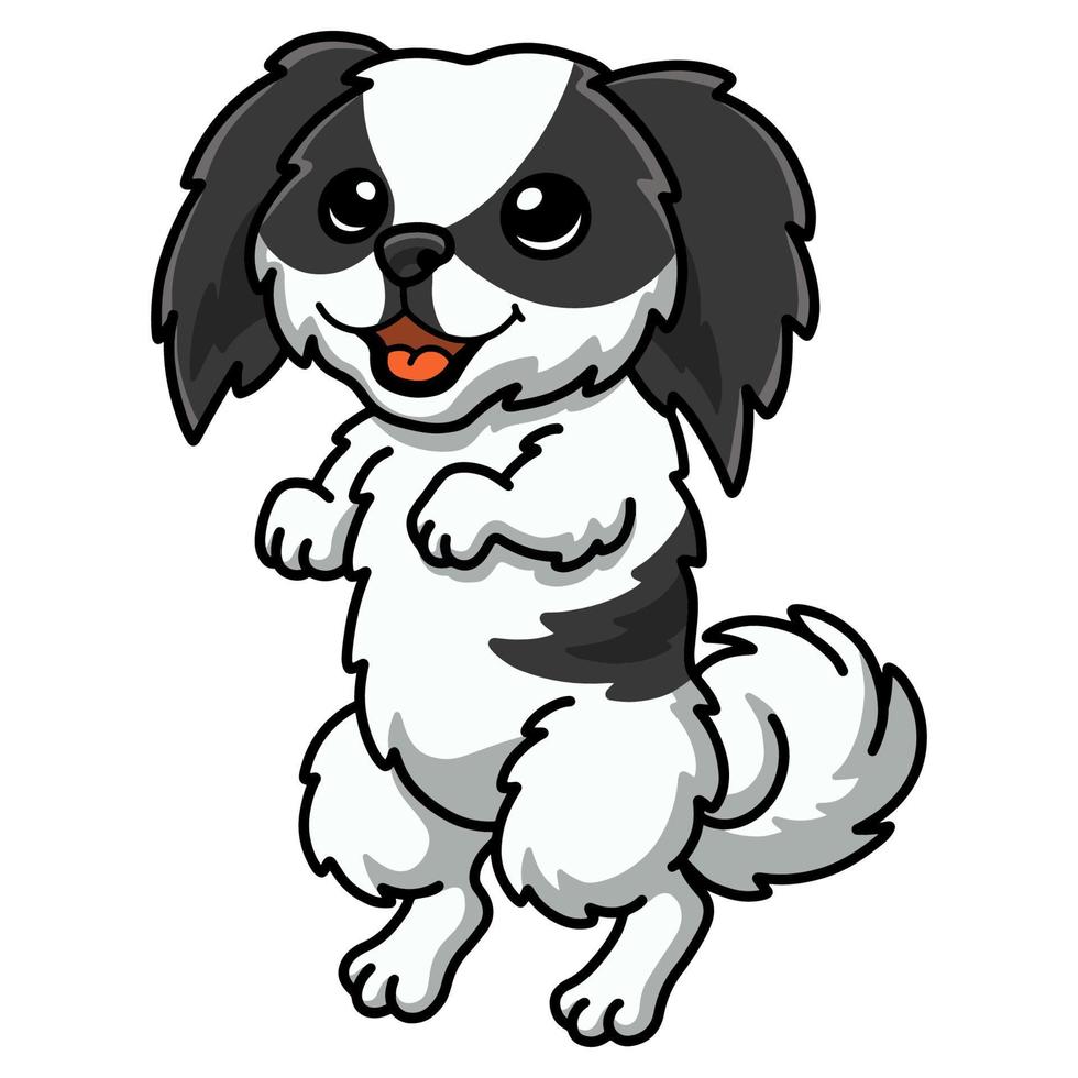 Cute japanese chin dog cartoon vector