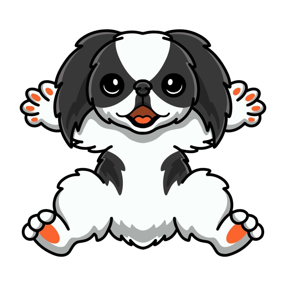 Cute japanese chin dog cartoon vector