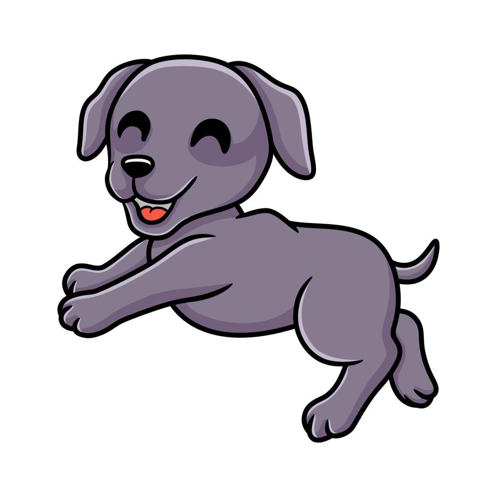 Cute weimaraner dog cartoon jumping vector