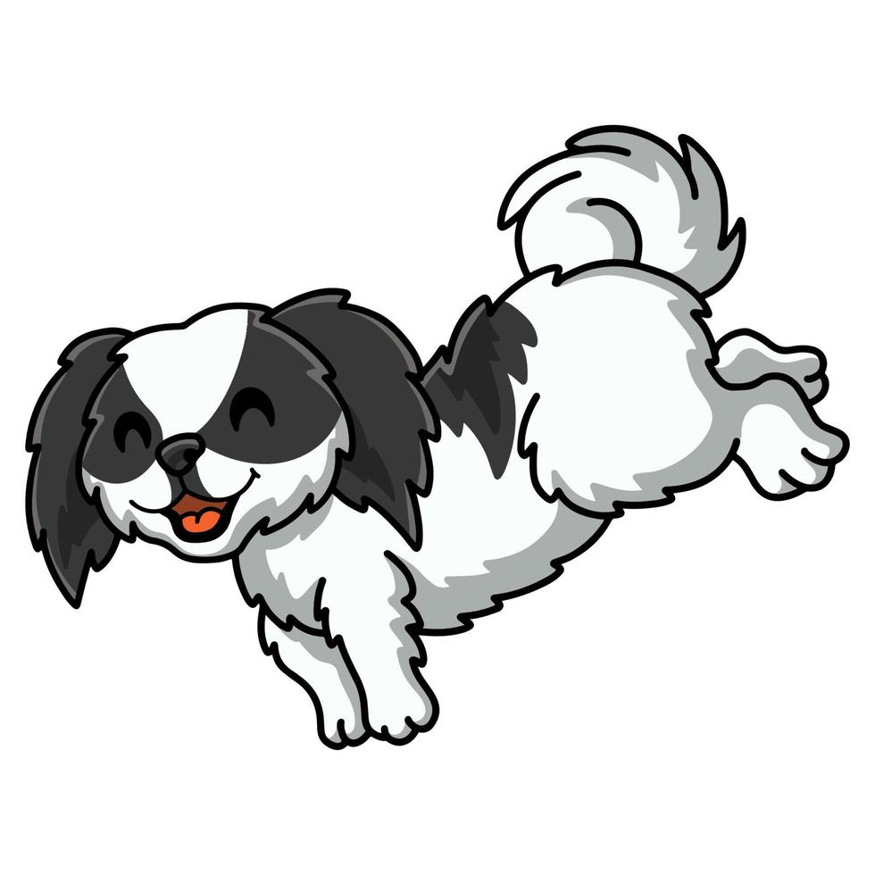 Cute japanese chin dog cartoon vector