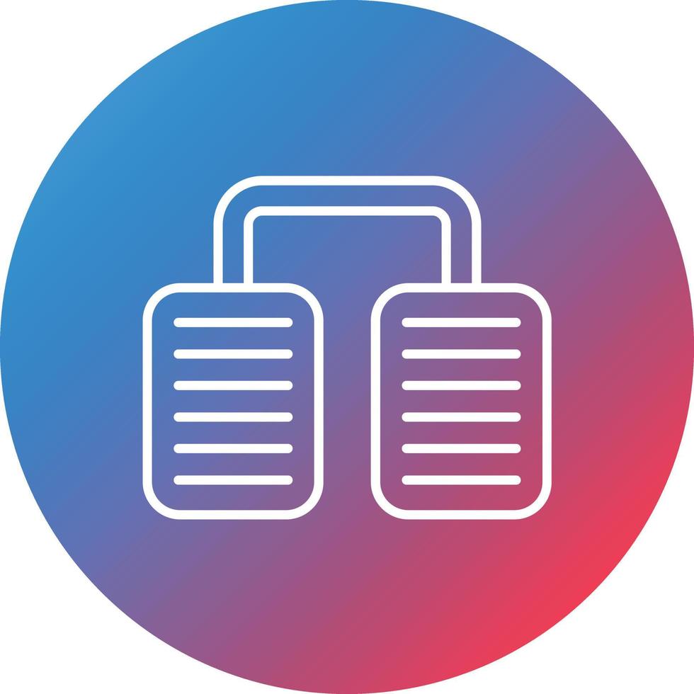 Keyword Proximity Line Gradient Circle Background Icon vector