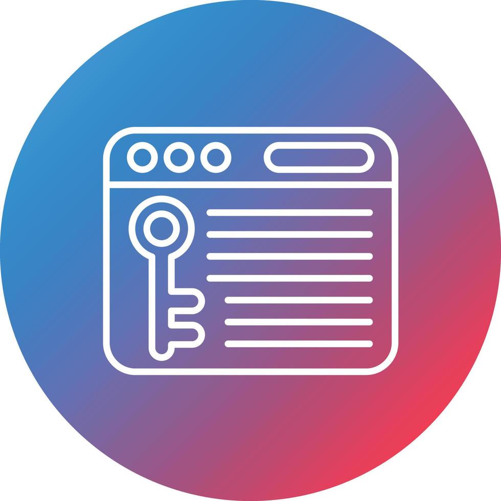Keyword Density Line Gradient Circle Background Icon vector