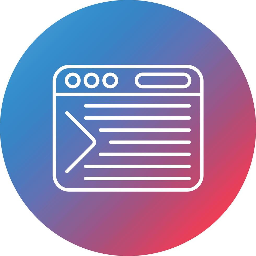 Meta Description Line Gradient Circle Background Icon vector