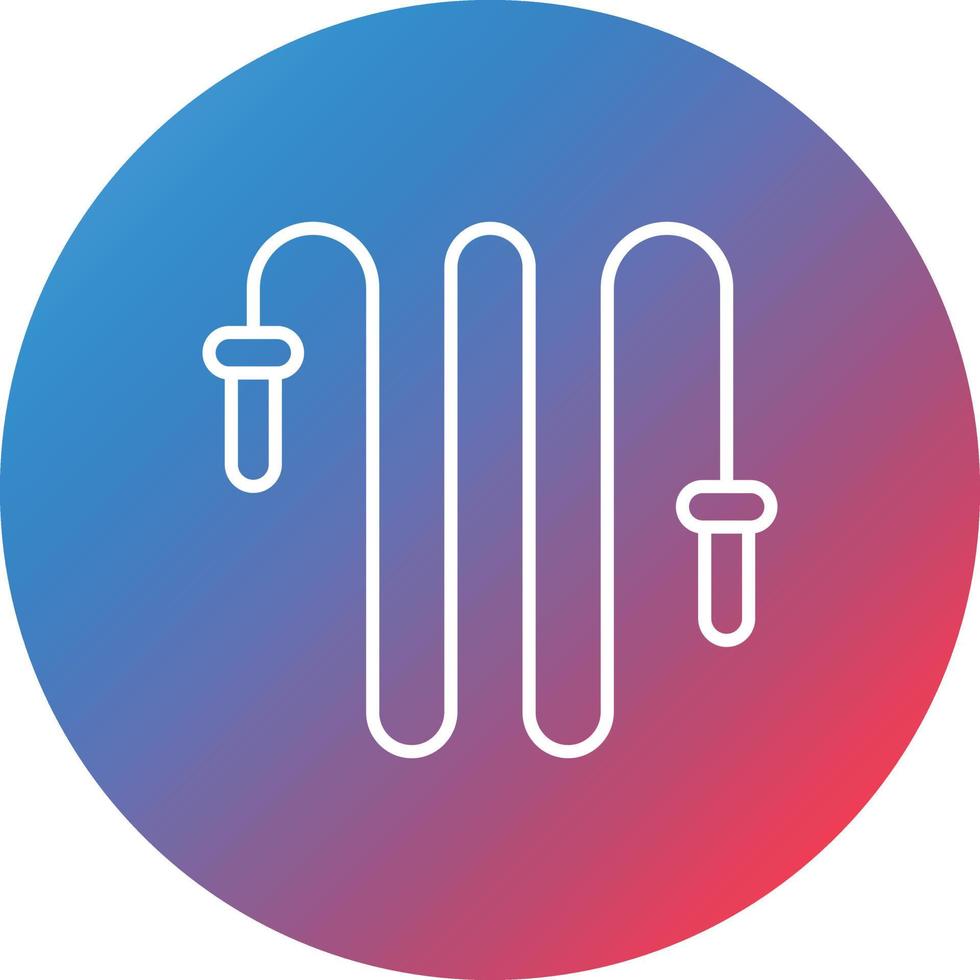 Skipping Rope Line Gradient Circle Background Icon vector