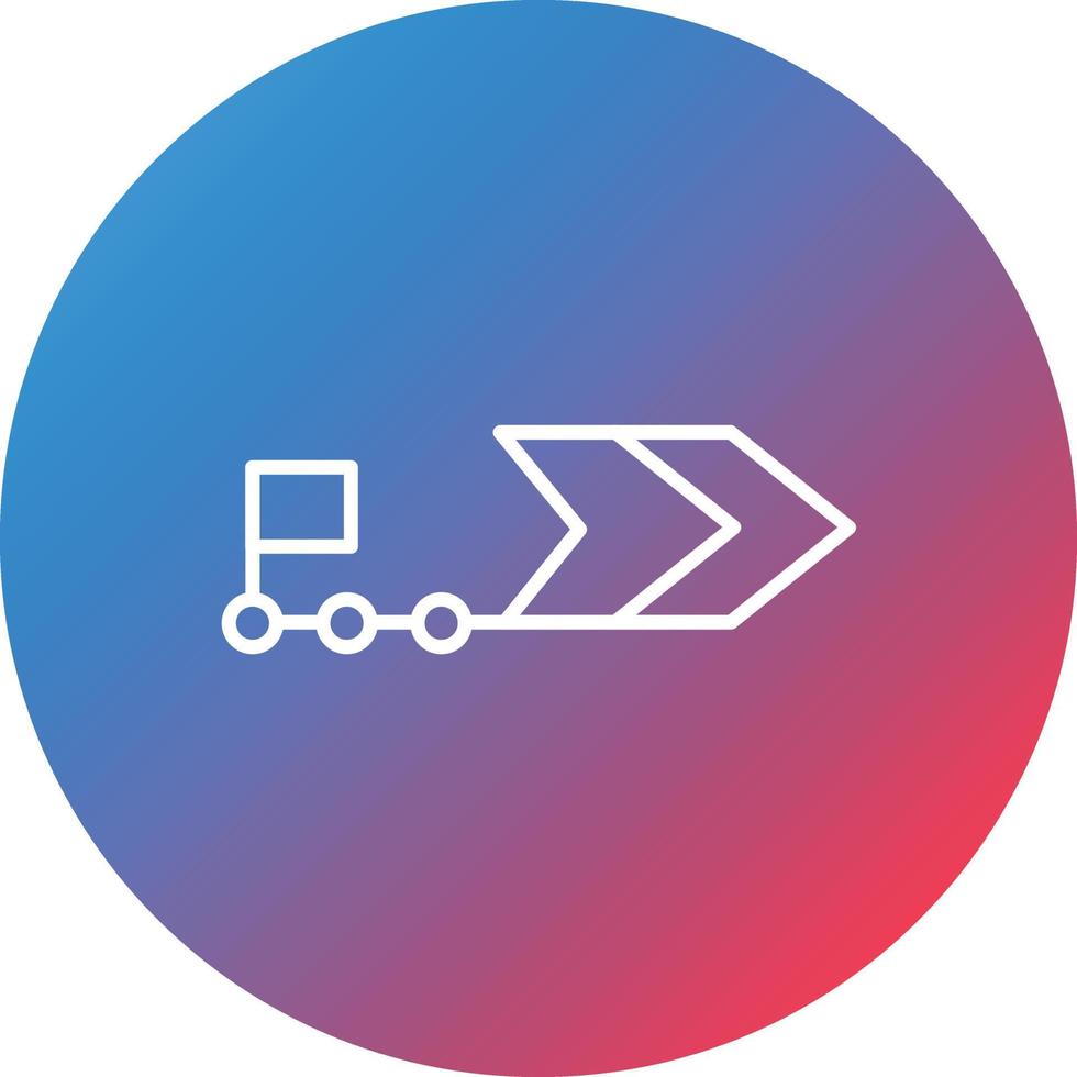 Breadcrumbs Line Gradient Circle Background Icon vector