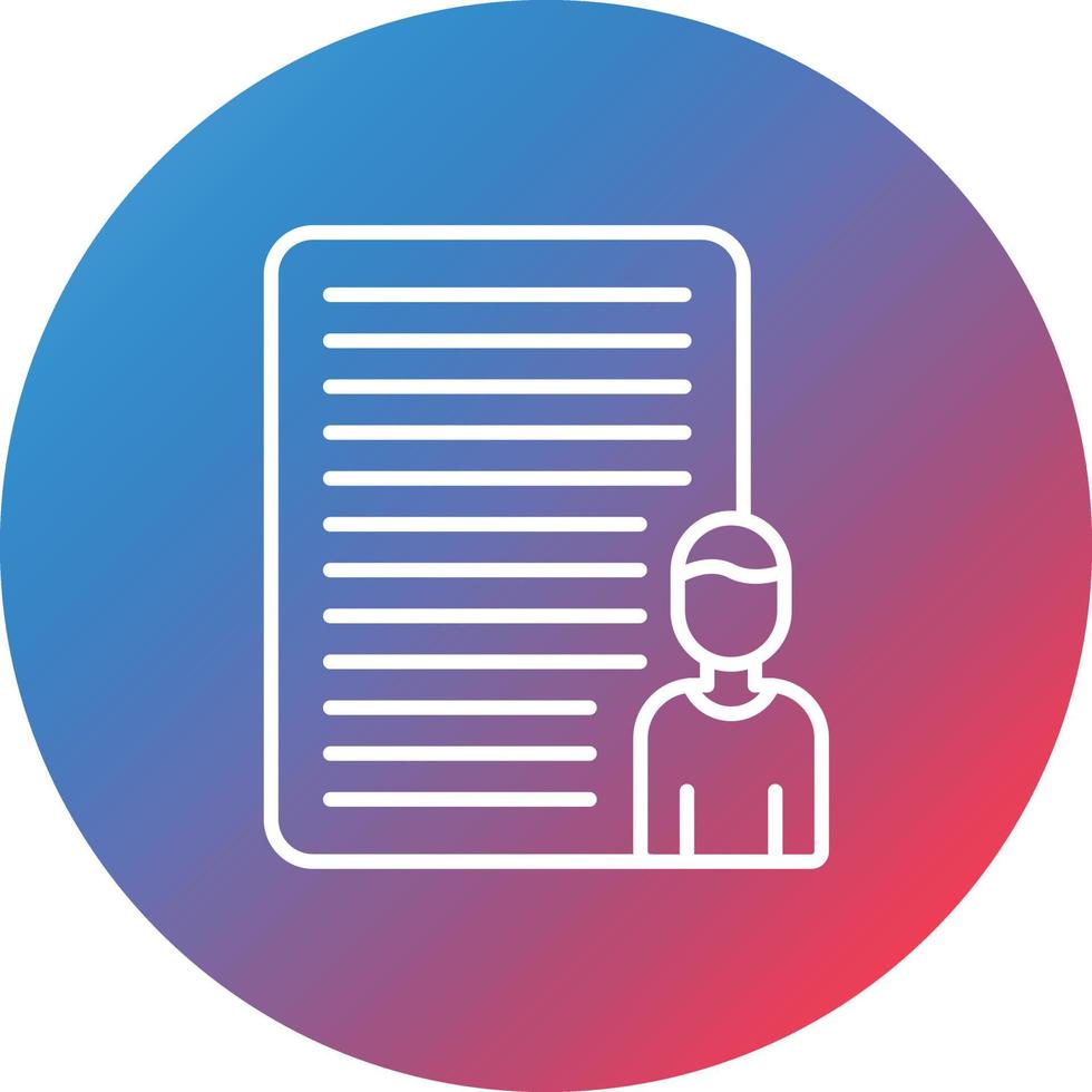 User Scenarios Line Gradient Circle Background Icon vector