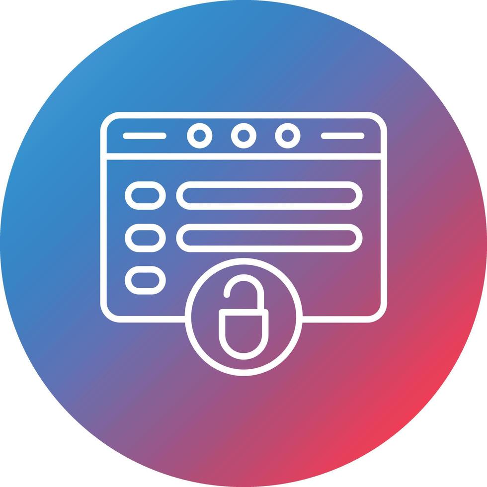 Open Source Line Gradient Circle Background Icon vector