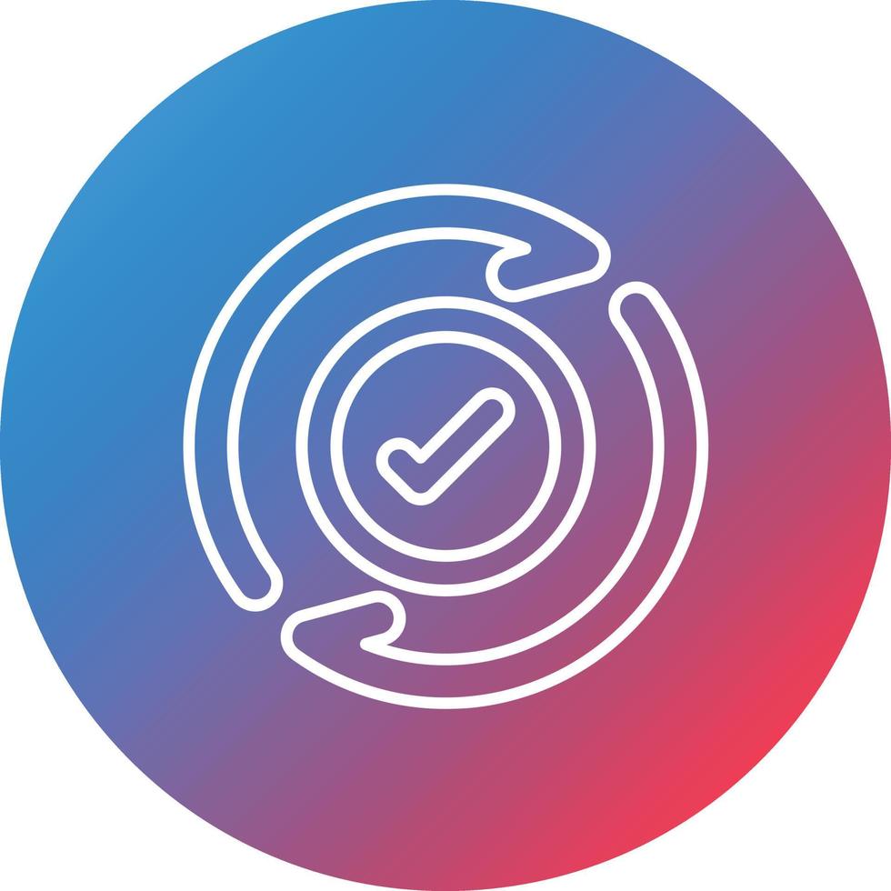 Iteration Line Gradient Circle Background Icon vector