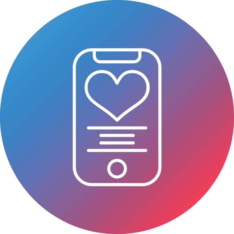 Mobile Usability Testing Line Gradient Circle Background Icon vector