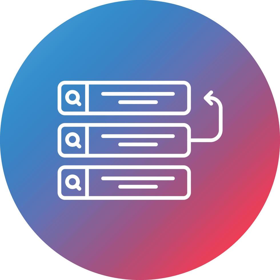 Backlog Line Gradient Circle Background Icon vector