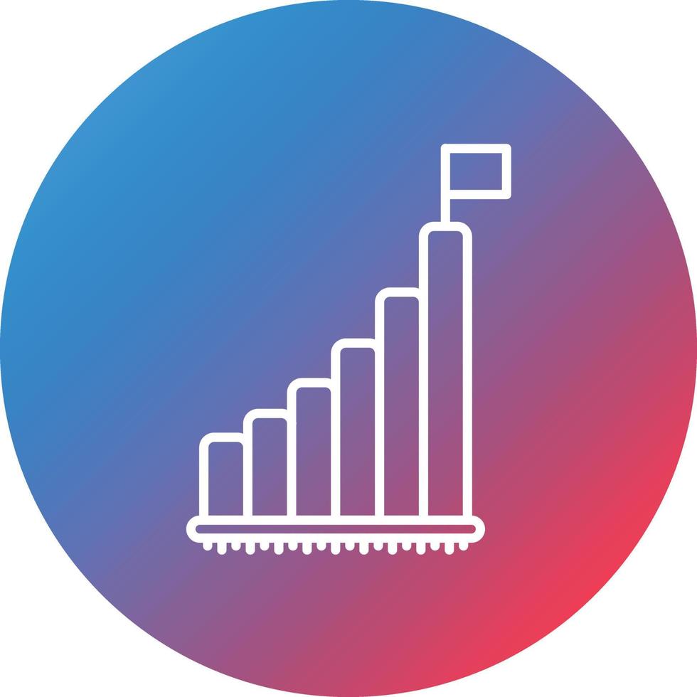 Challenge Line Gradient Circle Background Icon vector