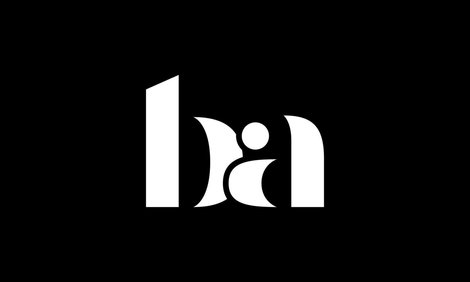 initial letter BA logo design in black background. pro vector. vector
