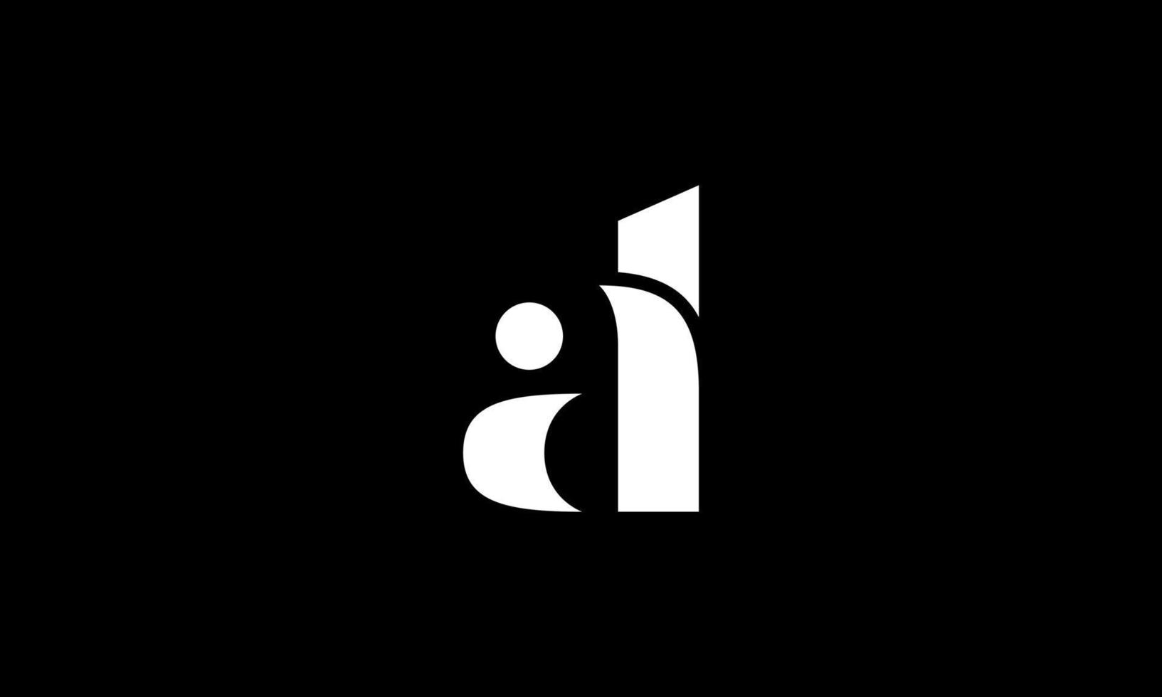 initial letter AL logo design in black background. pro vector. vector