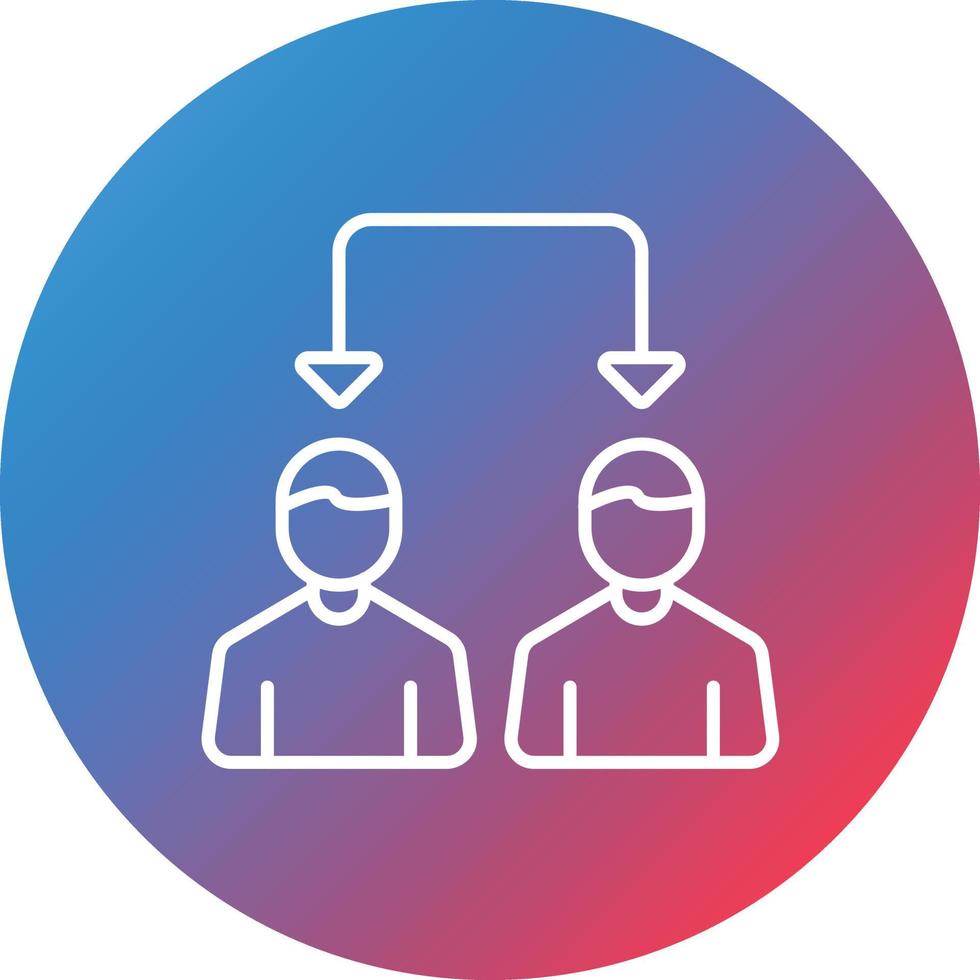 Conflict Of Interest Line Gradient Circle Background Icon vector
