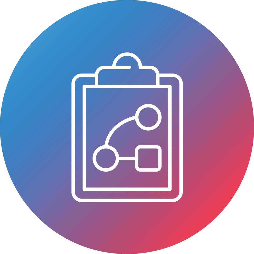 Tactical Line Gradient Circle Background Icon vector