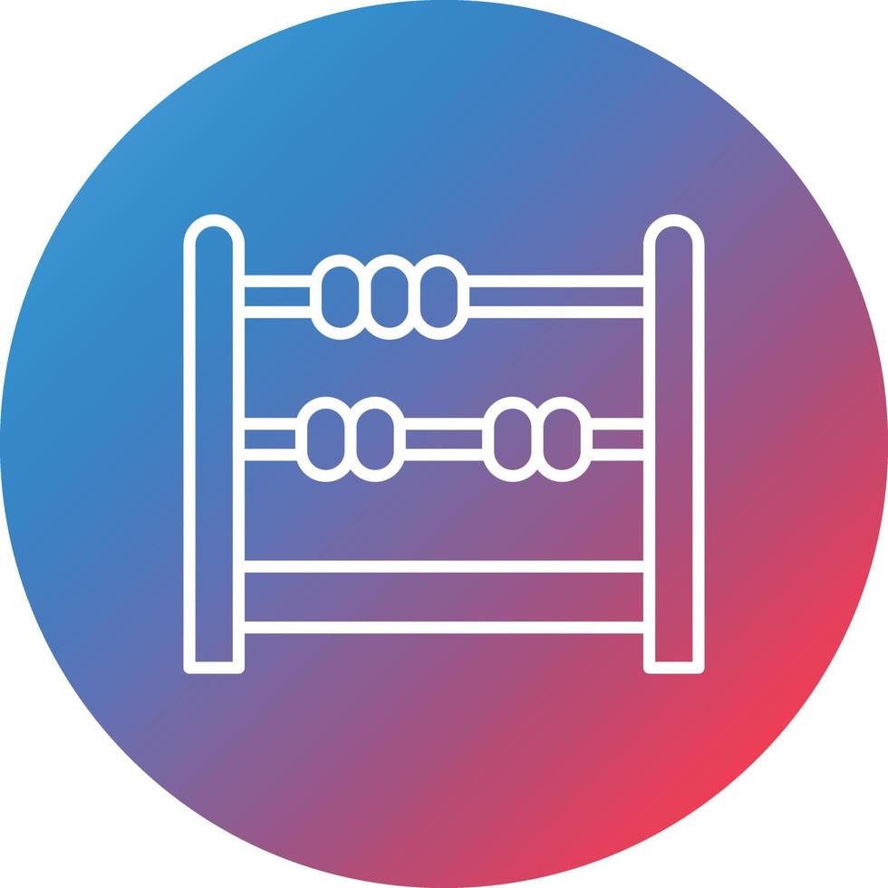 Abacus Line Gradient Circle Background Icon vector