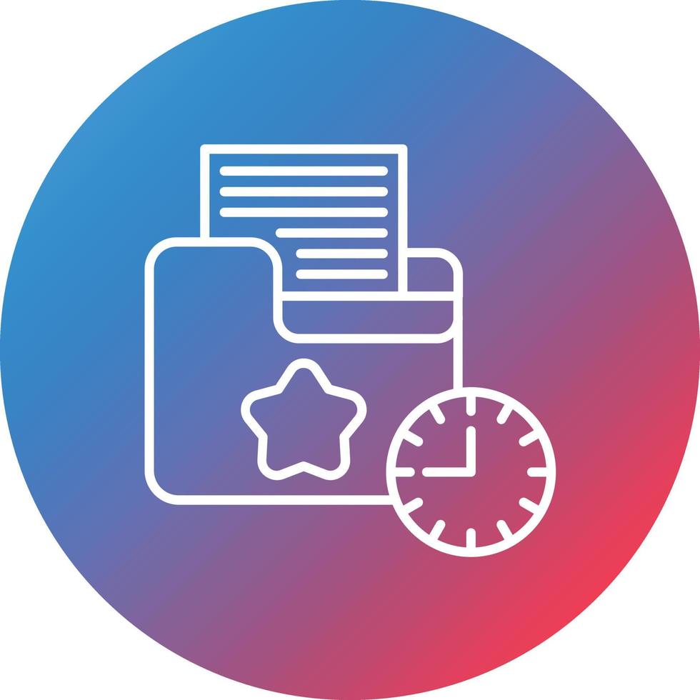 Project Deadline Line Gradient Circle Background Icon vector